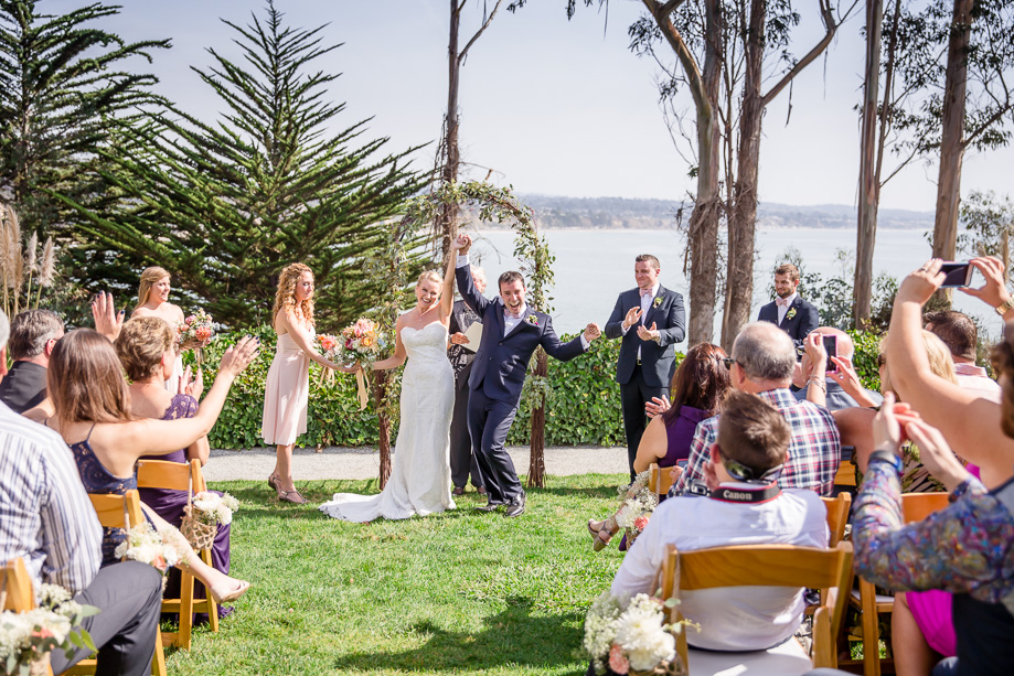 celebrating as newlyweds