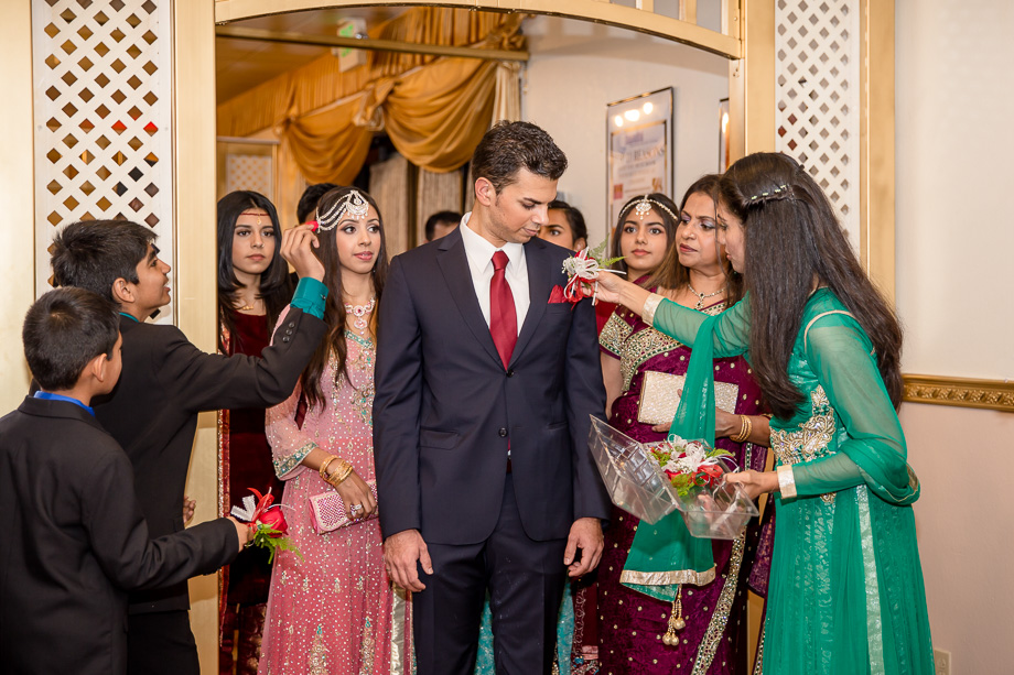 grooms grand entrance at the chandni restaurant