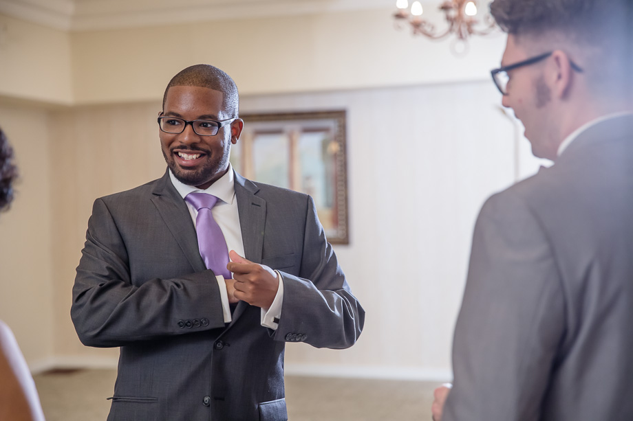 groom looking dapper