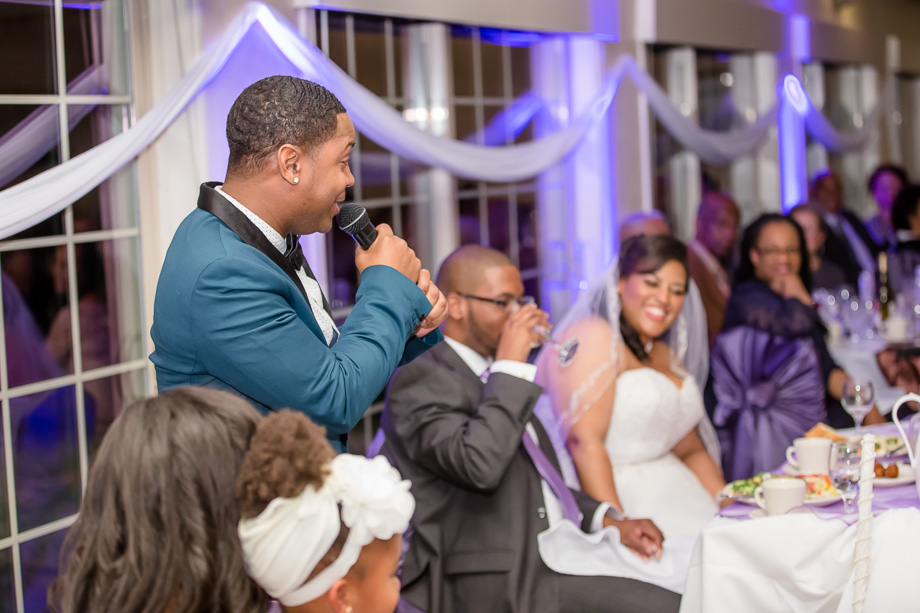 giving funny wedding toast