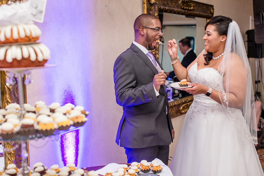 feeding the wedding cake