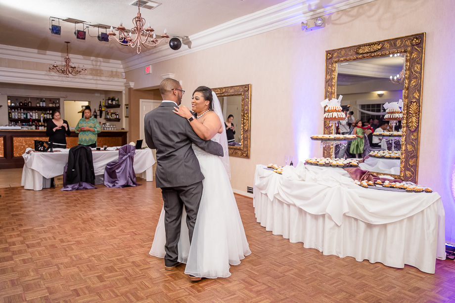 first dance as husband and wife - grand view pavilion wedding reception