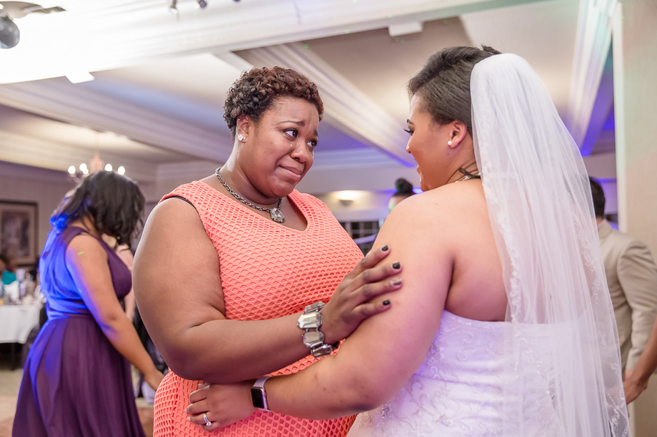 guest and bride emotional