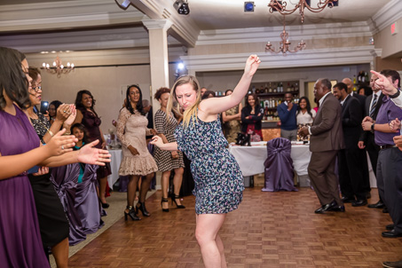 dancing wedding guests