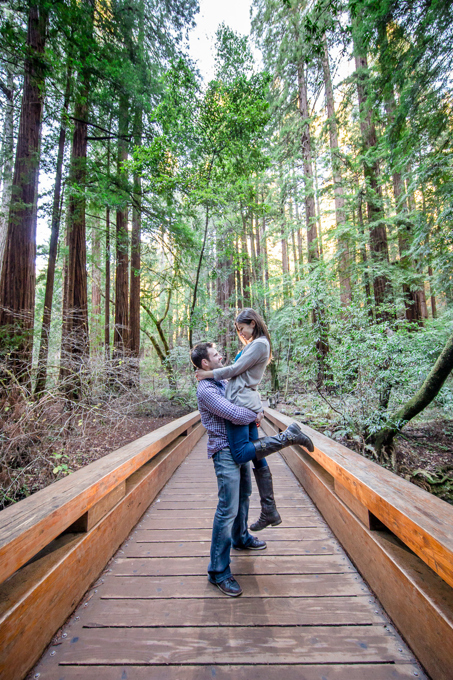 muir woods engagement photo