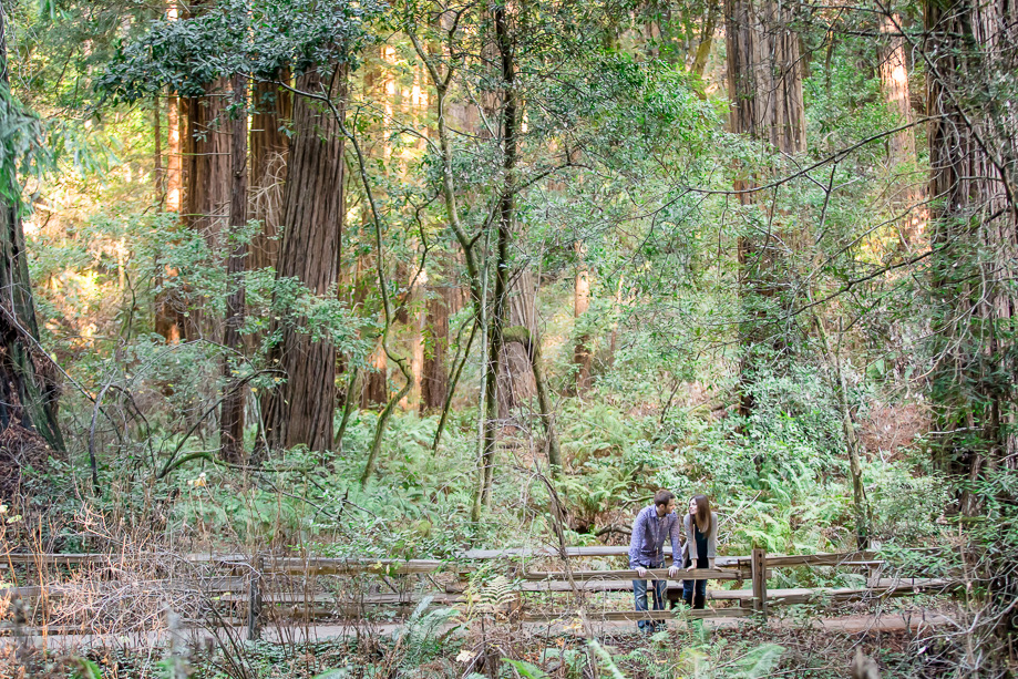 photo of boyfriend and girlfriend enjoying Muir Woods trails