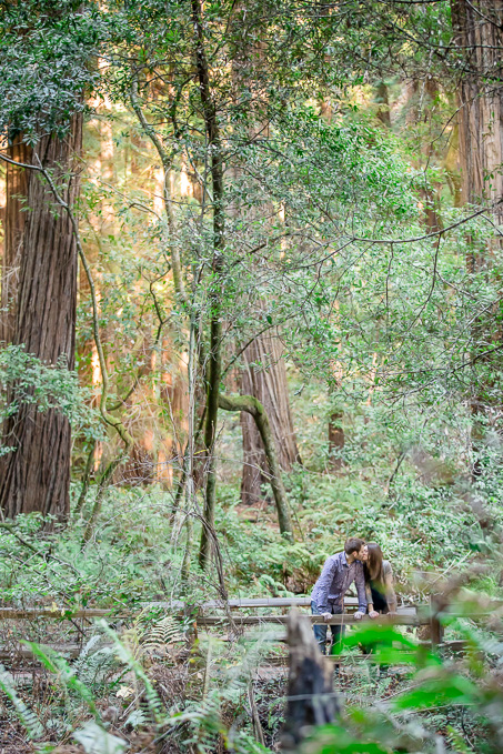 romantic muir woods engagement photo
