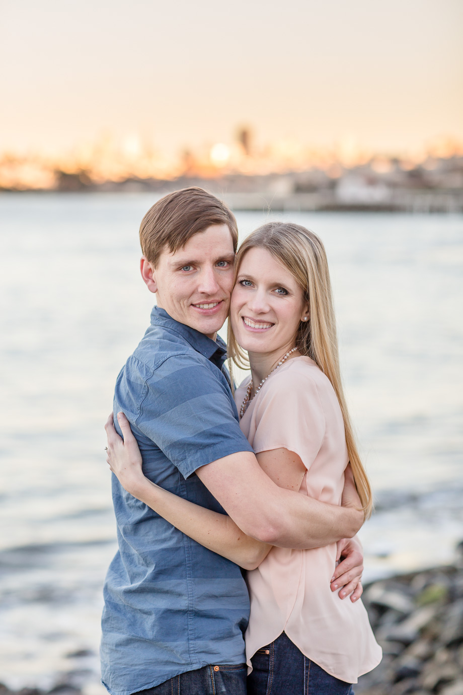 gorgeous san francisco sunset engagement photo