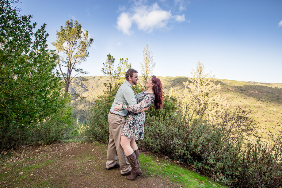 engagement photo at an overlook