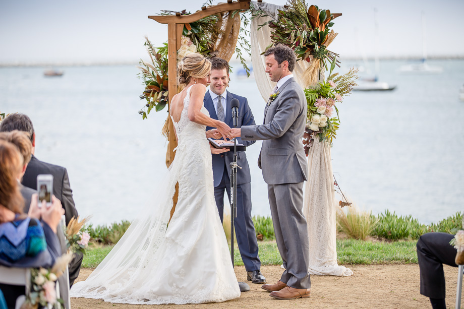 Bay area romantic seaside wedding