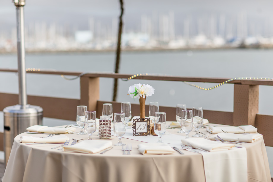 Mavericks Event Center deaside wedding reception setup