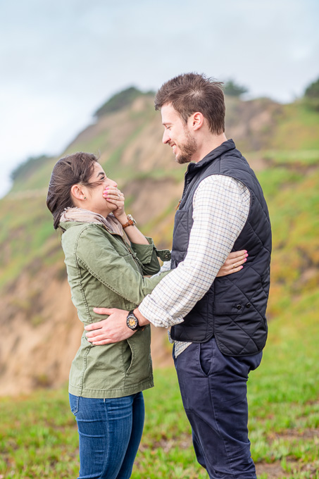 paparazzi photo right after the surprise proposal