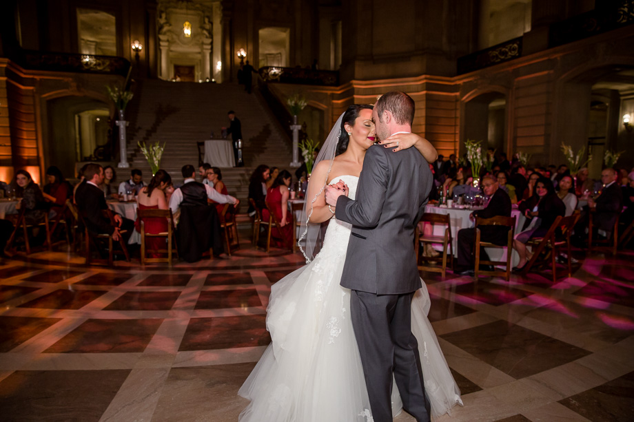 sf city hall wedding first dance