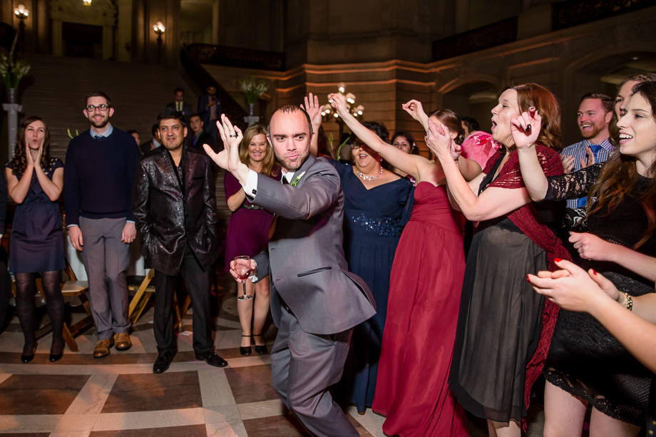 groom owning the dance floor