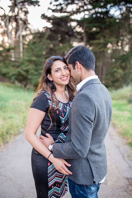 post proposal engagement photo at the Presidio