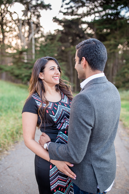 engagement photos in the Presidio