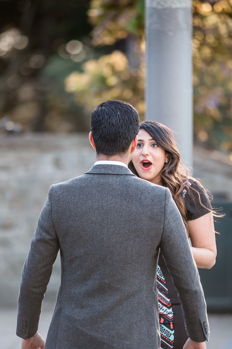 totally shocked that her boyfriend appeared