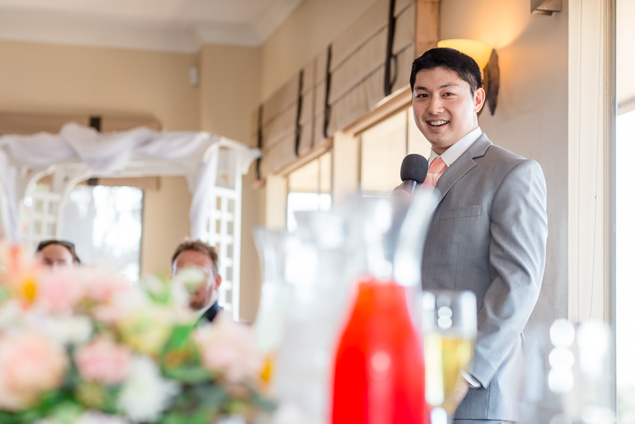 groomsman giving toast