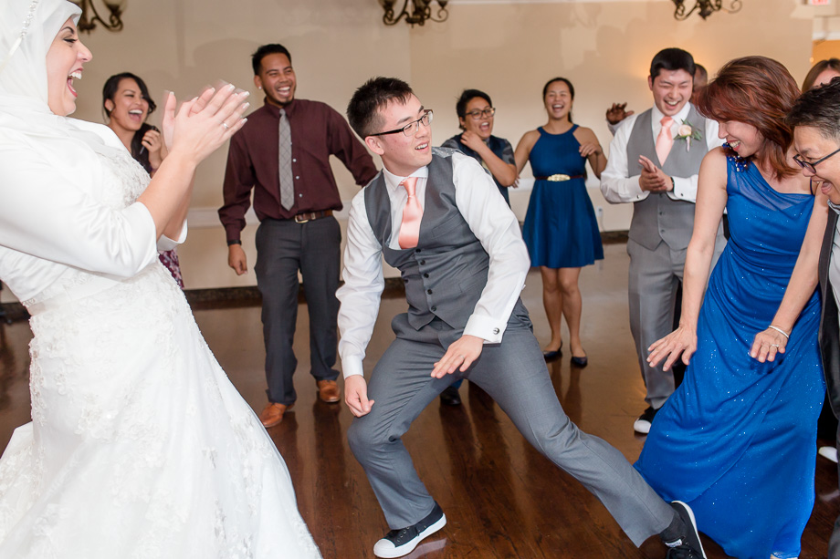 groom on the dance floor