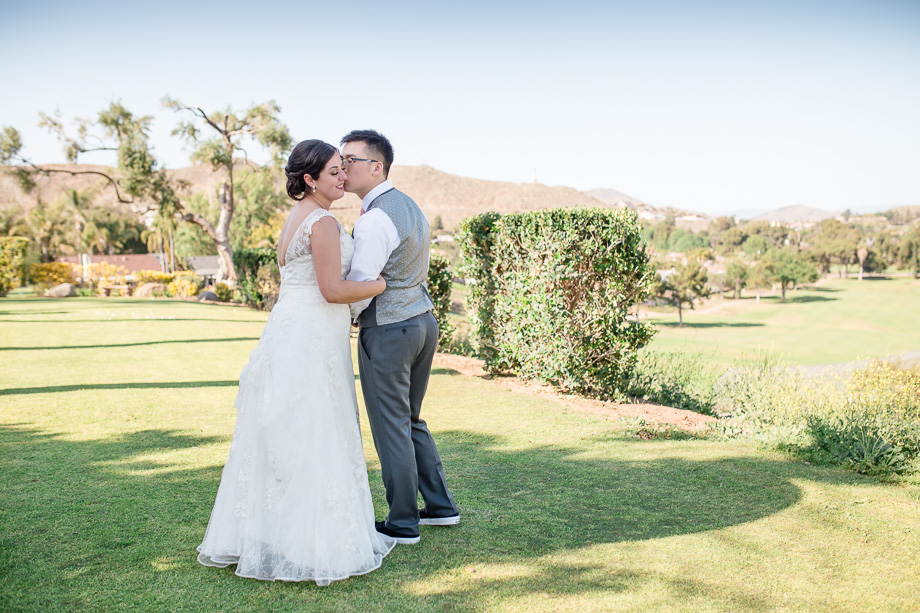 Los Angeles golf course wedding portrait