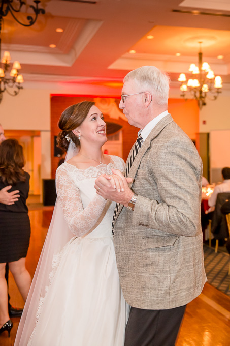 bride dancing with her grandpa - brooklyn golf course wedding reception