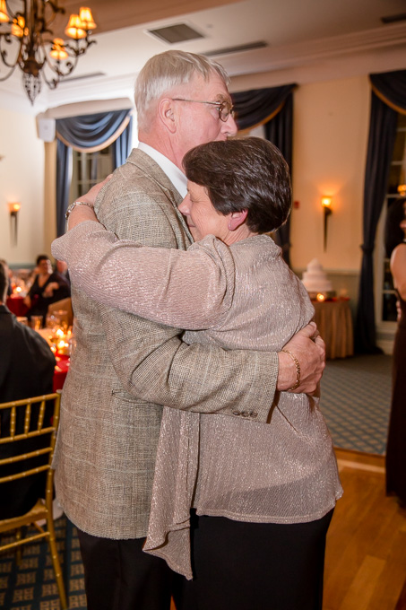 elderly couple dancing