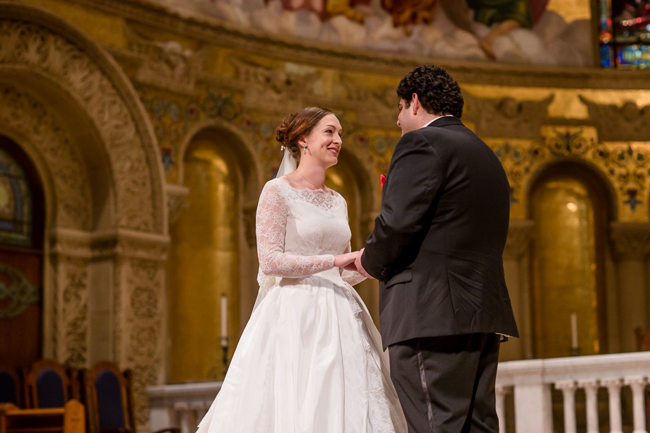 bride and groom before wedding ceremony