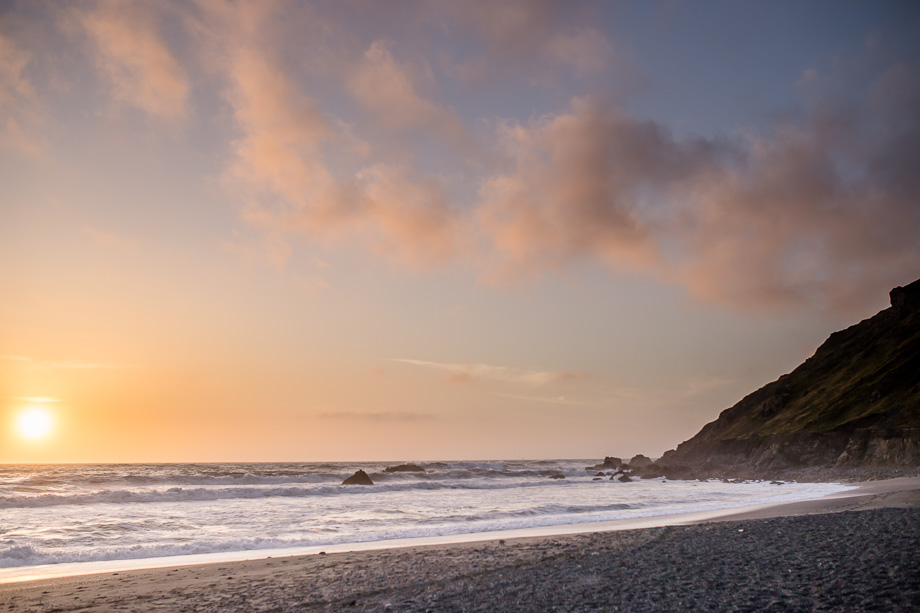 Pacific Coastline beautiful sunset in Pacifica Califorina