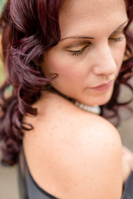 gorgeous bridal boudior before she puts her wedding dress on