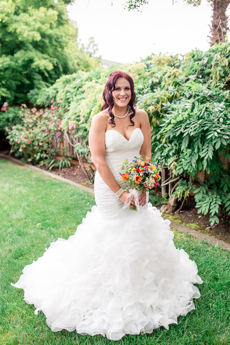 bride with bouquet