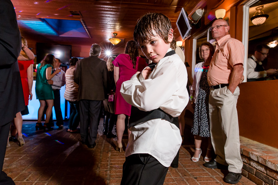 little boy striking a pose