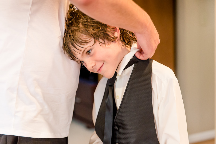 groom's son being cute