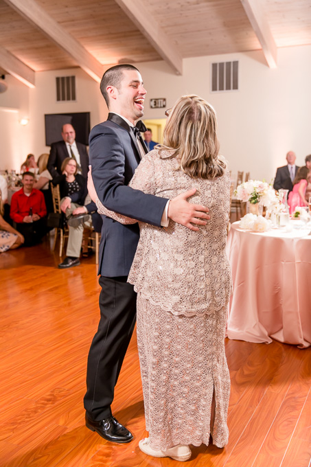 a happy mother son dance moment