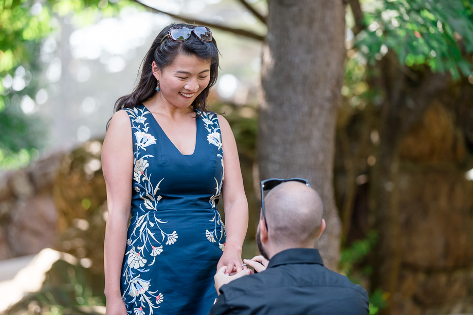 aww face as she gets her engagement ring