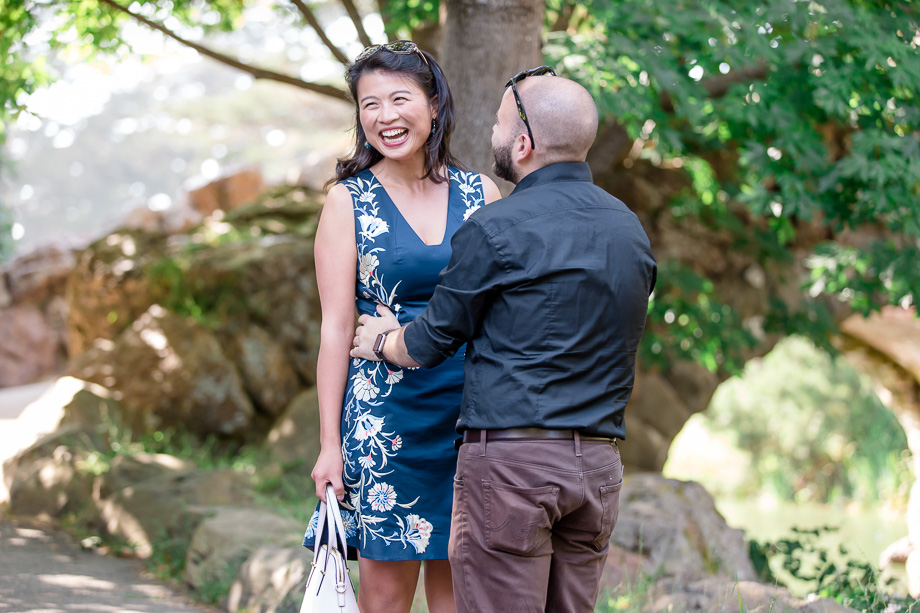 very happy moment just after she said yes