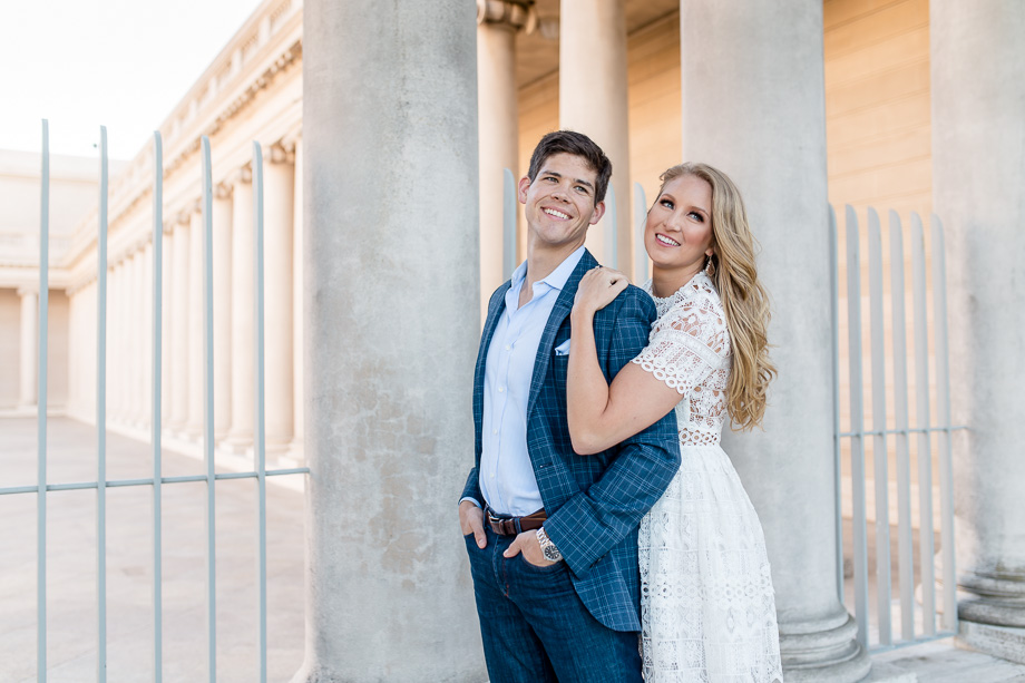 palace of legion of honor engagement photo
