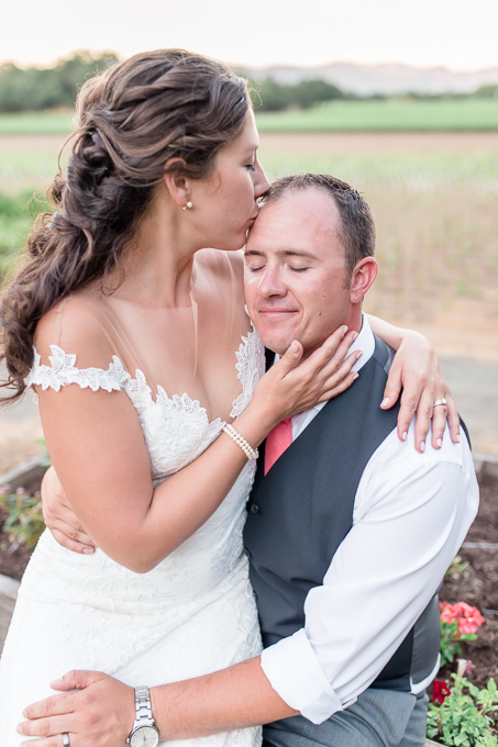 sheer lace gown and the beautiful bridal down do