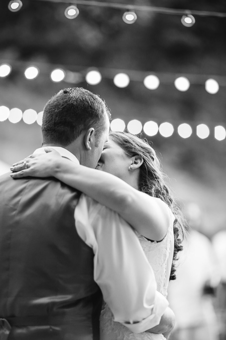a beautiful moment at the wedding first dance