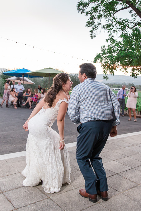 bride dances with her dad