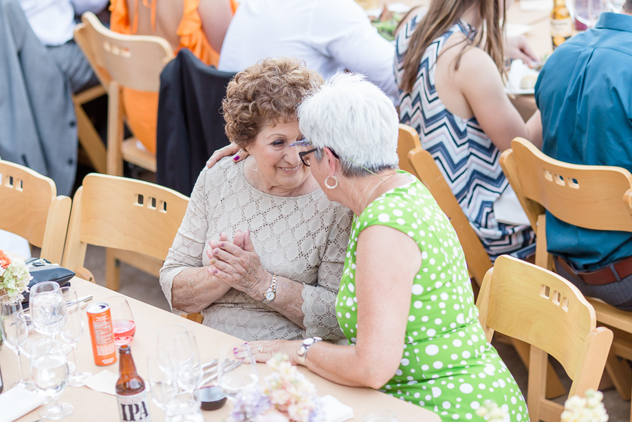 brides happy grandmother at the reception