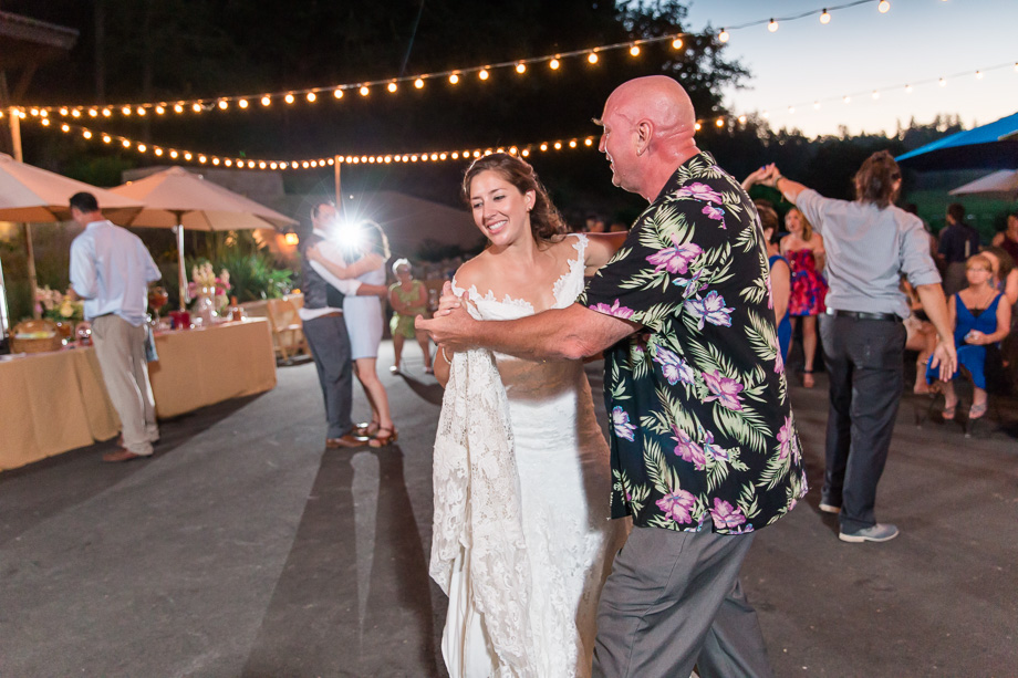 bride dancing with the guests