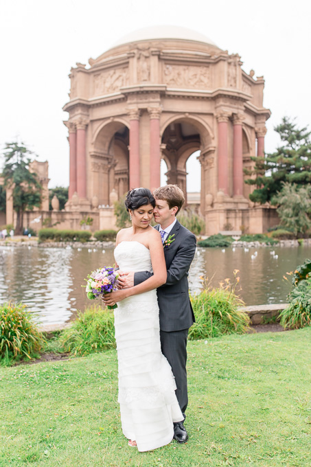 Palace of Fine Arts wedding portrait