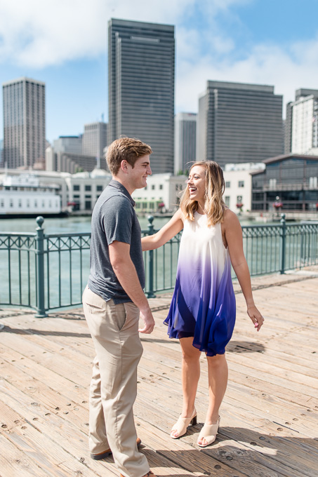 happy couple after the sweet moment