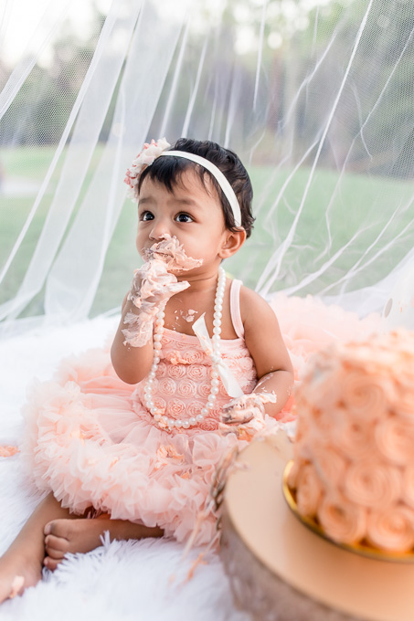 san jose outdoor baby cake smash photo