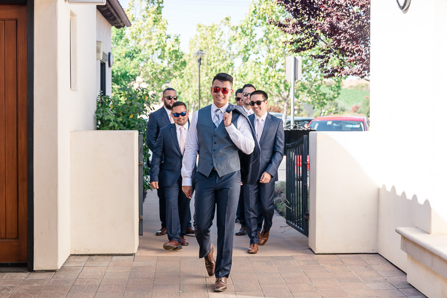 groom and groomsmen looking sharp in their sunglasses - Livermore wedding