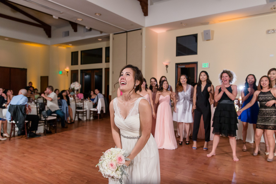 wedding bouquet toss