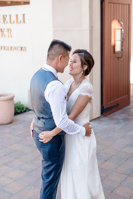 garre winery wedding first look