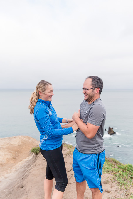 happy newly engaged couple