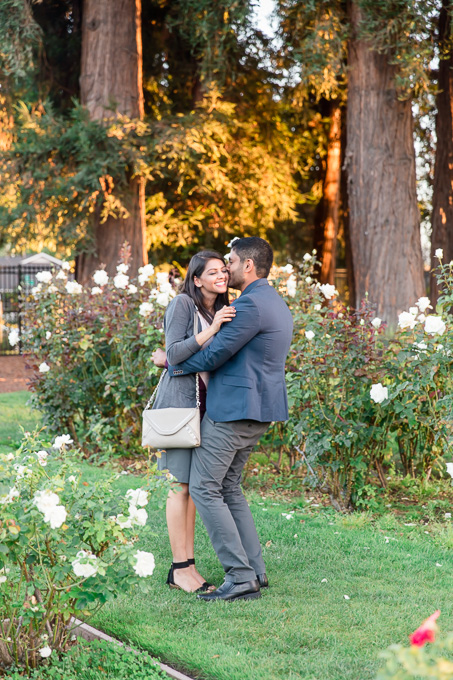 candid sweet moment after a proposal