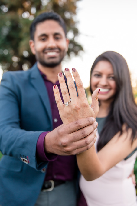 a dainty pretty engagement diamond ring